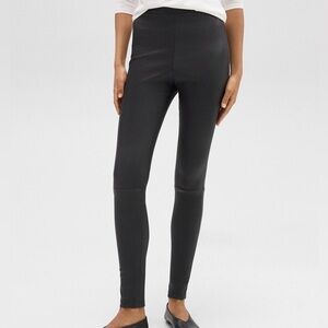 Theory High Waist Legging in Lamb Leather size 2 black leather pants women’s
